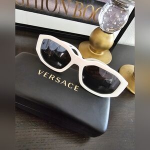 Versace Ivory Sunglasses with Grey Lenses